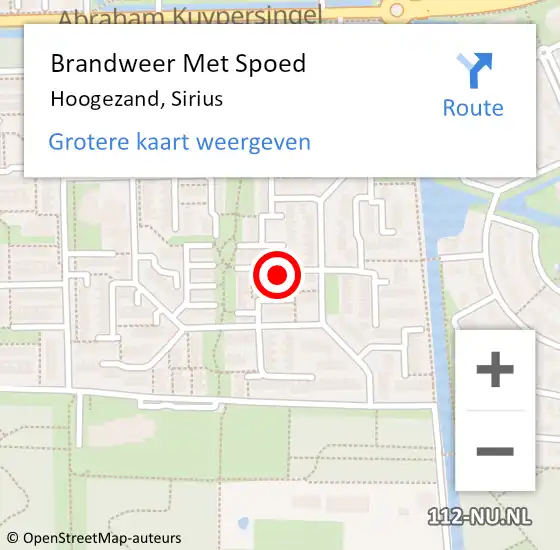 Locatie op kaart van de 112 melding: Brandweer Met Spoed Naar Hoogezand, Sirius op 21 november 2022 02:45