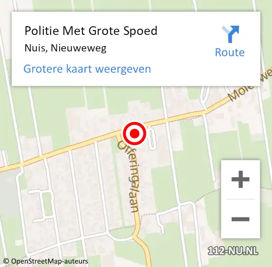 Locatie op kaart van de 112 melding: Politie Met Grote Spoed Naar Nuis, Nieuweweg op 21 november 2022 07:54