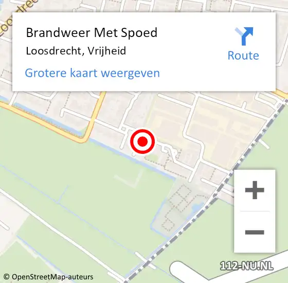 Locatie op kaart van de 112 melding: Brandweer Met Spoed Naar Loosdrecht, Vrijheid op 21 november 2022 13:20