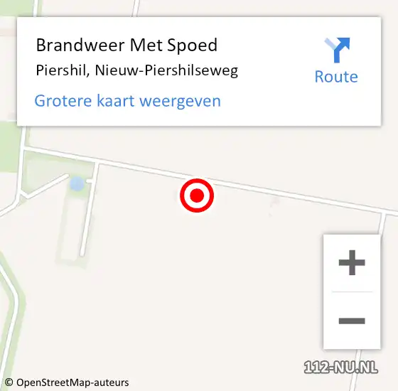 Locatie op kaart van de 112 melding: Brandweer Met Spoed Naar Piershil, Nieuw-Piershilseweg op 21 november 2022 20:18