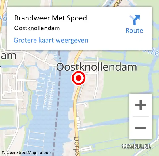 Locatie op kaart van de 112 melding: Brandweer Met Spoed Naar Oostknollendam op 5 augustus 2014 18:16