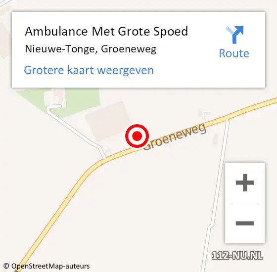 Locatie op kaart van de 112 melding: Ambulance Met Grote Spoed Naar Nieuwe-Tonge, Groeneweg op 21 november 2022 23:42