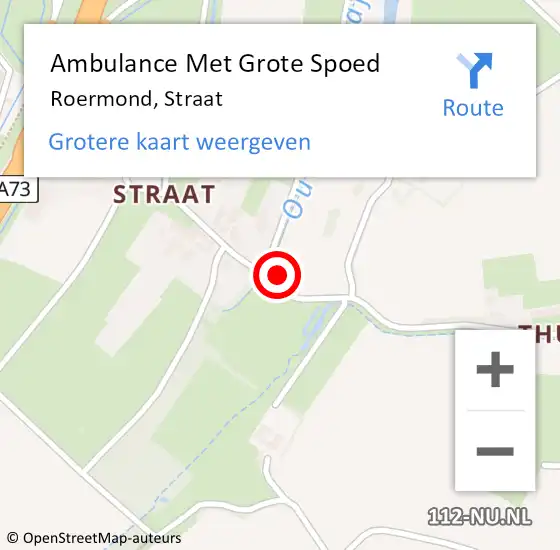 Locatie op kaart van de 112 melding: Ambulance Met Grote Spoed Naar Roermond, Straat op 22 november 2022 13:44