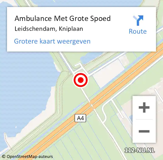Locatie op kaart van de 112 melding: Ambulance Met Grote Spoed Naar Leidschendam, Kniplaan op 22 november 2022 14:07