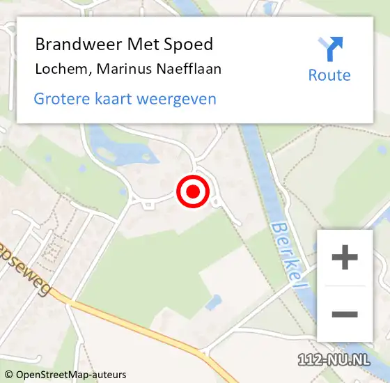 Locatie op kaart van de 112 melding: Brandweer Met Spoed Naar Lochem, Marinus Naefflaan op 22 november 2022 15:57