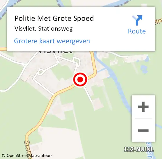 Locatie op kaart van de 112 melding: Politie Met Grote Spoed Naar Visvliet, Stationsweg op 22 november 2022 18:29