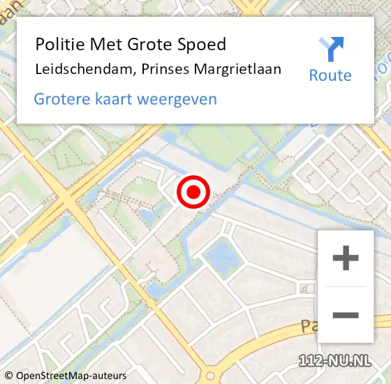 Locatie op kaart van de 112 melding: Politie Met Grote Spoed Naar Leidschendam, Prinses Margrietlaan op 23 november 2022 12:13