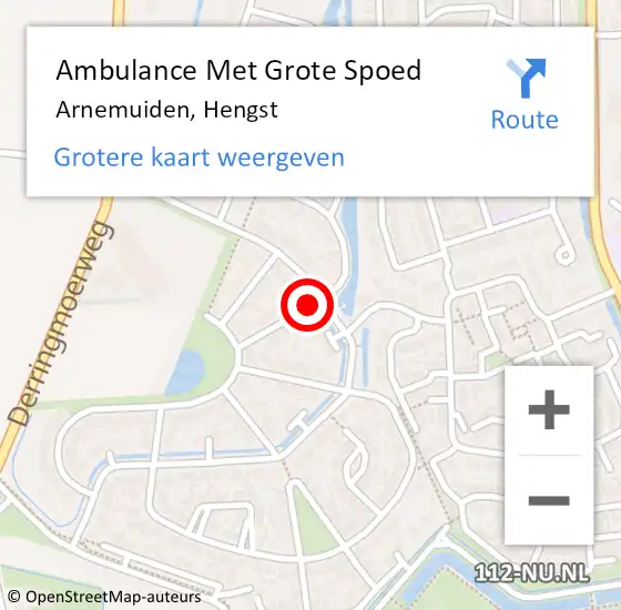 Locatie op kaart van de 112 melding: Ambulance Met Grote Spoed Naar Arnemuiden, Hengst op 5 augustus 2014 23:22