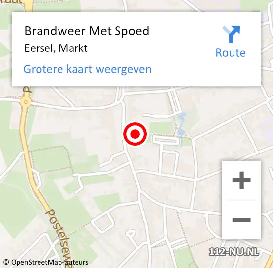 Locatie op kaart van de 112 melding: Brandweer Met Spoed Naar Eersel, Markt op 24 november 2022 04:15