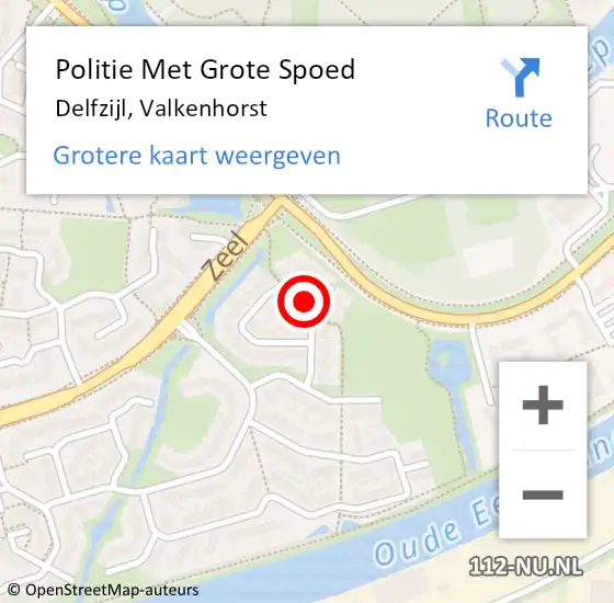 Locatie op kaart van de 112 melding: Politie Met Grote Spoed Naar Delfzijl, Valkenhorst op 24 november 2022 06:42