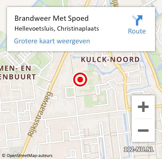 Locatie op kaart van de 112 melding: Brandweer Met Spoed Naar Hellevoetsluis, Christinaplaats op 24 november 2022 09:30