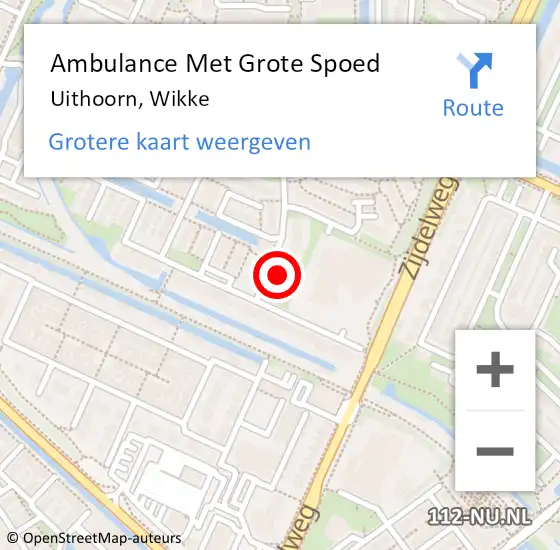 Locatie op kaart van de 112 melding: Ambulance Met Grote Spoed Naar Uithoorn, Wikke op 24 november 2022 12:28