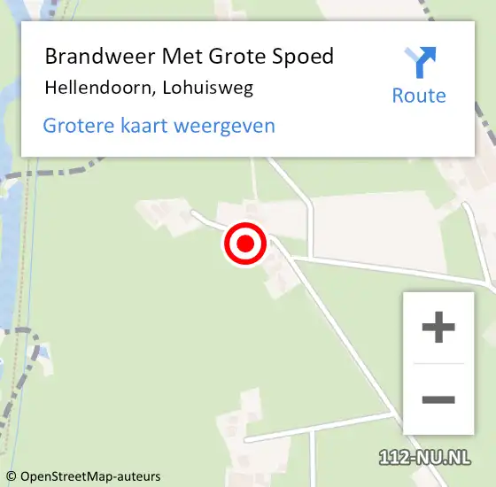 Locatie op kaart van de 112 melding: Brandweer Met Grote Spoed Naar Hellendoorn, Lohuisweg op 24 november 2022 19:12