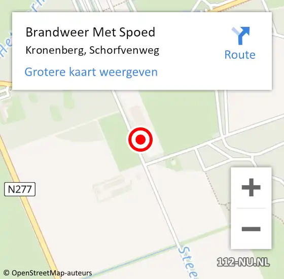 Locatie op kaart van de 112 melding: Brandweer Met Spoed Naar Kronenberg, Schorfvenweg op 24 november 2022 19:56