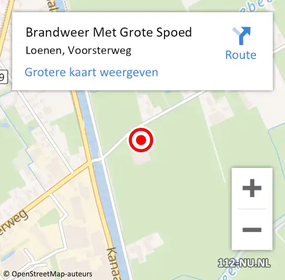 Locatie op kaart van de 112 melding: Brandweer Met Grote Spoed Naar Loenen, Voorsterweg op 25 november 2022 10:05