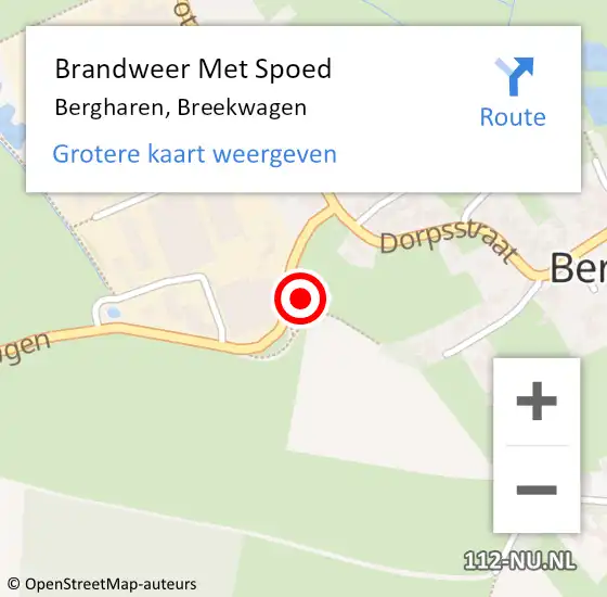 Locatie op kaart van de 112 melding: Brandweer Met Spoed Naar Bergharen, Breekwagen op 10 oktober 2013 16:57