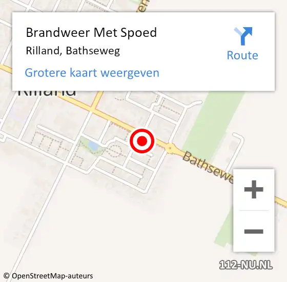 Locatie op kaart van de 112 melding: Brandweer Met Spoed Naar Rilland, Bathseweg op 25 november 2022 12:14