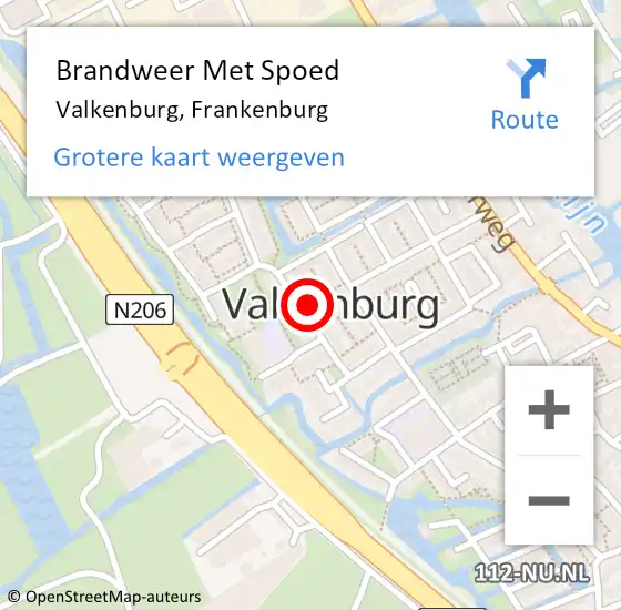 Locatie op kaart van de 112 melding: Brandweer Met Spoed Naar Valkenburg, Frankenburg op 25 november 2022 13:25