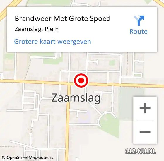 Locatie op kaart van de 112 melding: Brandweer Met Grote Spoed Naar Zaamslag, Plein op 25 november 2022 20:40