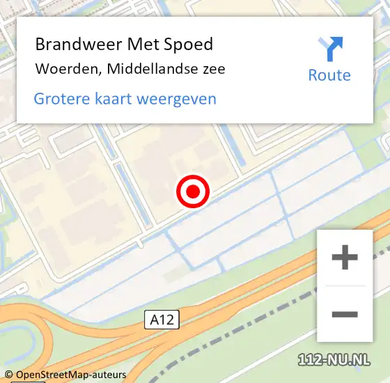 Locatie op kaart van de 112 melding: Brandweer Met Spoed Naar Woerden, Middellandse zee op 26 november 2022 02:07