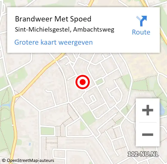 Locatie op kaart van de 112 melding: Brandweer Met Spoed Naar Sint-Michielsgestel, Ambachtsweg op 26 november 2022 09:35