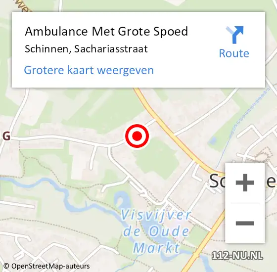 Locatie op kaart van de 112 melding: Ambulance Met Grote Spoed Naar Schinnen, Sachariasstraat op 10 oktober 2013 17:08