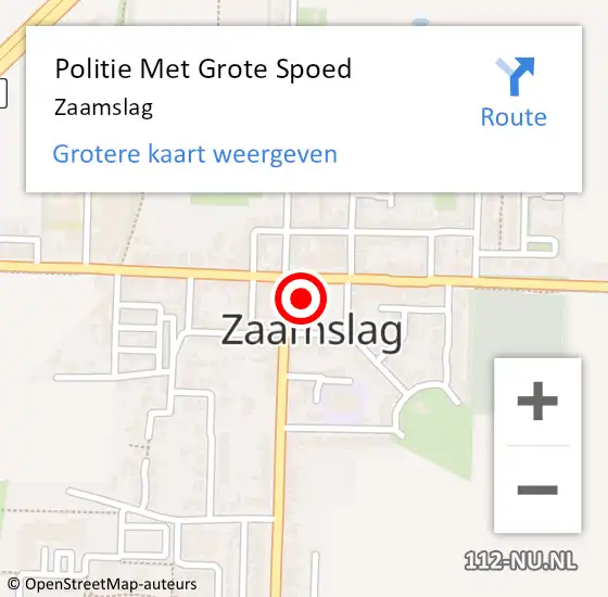 Locatie op kaart van de 112 melding: Politie Met Grote Spoed Naar Zaamslag op 26 november 2022 12:26