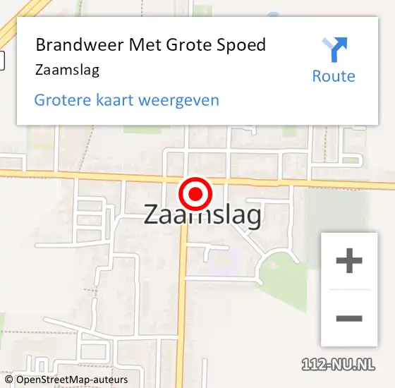 Locatie op kaart van de 112 melding: Brandweer Met Grote Spoed Naar Zaamslag op 26 november 2022 12:27