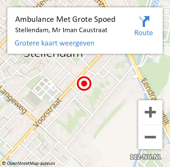 Locatie op kaart van de 112 melding: Ambulance Met Grote Spoed Naar Stellendam, Mr Iman Caustraat op 26 november 2022 12:56