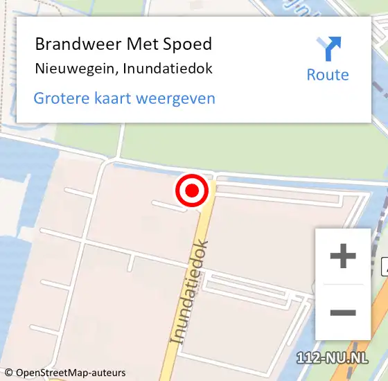 Locatie op kaart van de 112 melding: Brandweer Met Spoed Naar Nieuwegein, Inundatiedok op 26 november 2022 16:33