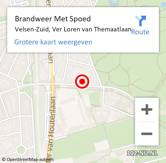 Locatie op kaart van de 112 melding: Brandweer Met Spoed Naar Velsen-Zuid, Ver Loren van Themaatlaan op 26 november 2022 17:03