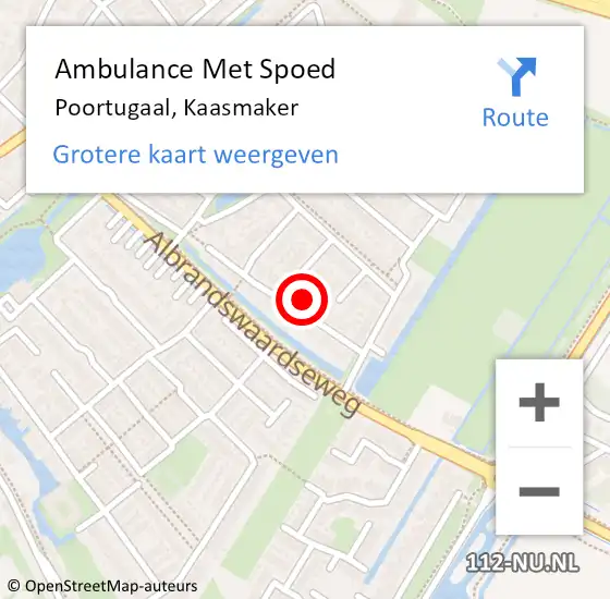 Locatie op kaart van de 112 melding: Ambulance Met Spoed Naar Poortugaal, Kaasmaker op 27 november 2022 02:37