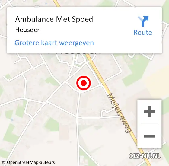 Locatie op kaart van de 112 melding: Ambulance Met Spoed Naar Heusden op 27 november 2022 09:41