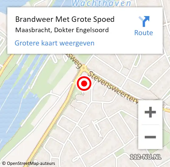 Locatie op kaart van de 112 melding: Brandweer Met Grote Spoed Naar Maasbracht, Dokter Engelsoord op 27 november 2022 11:57