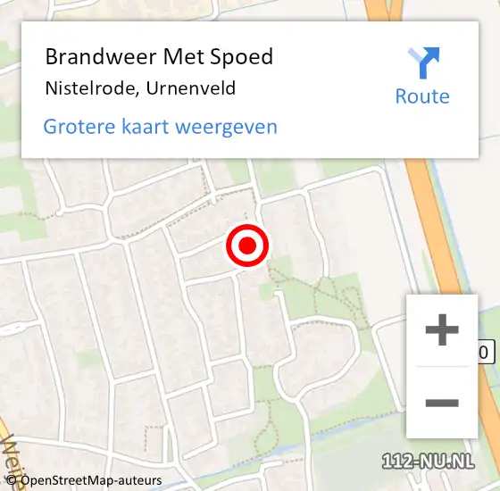 Locatie op kaart van de 112 melding: Brandweer Met Spoed Naar Nistelrode, Urnenveld op 27 november 2022 12:13