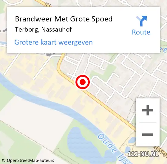 Locatie op kaart van de 112 melding: Brandweer Met Grote Spoed Naar Terborg, Nassauhof op 27 november 2022 21:36
