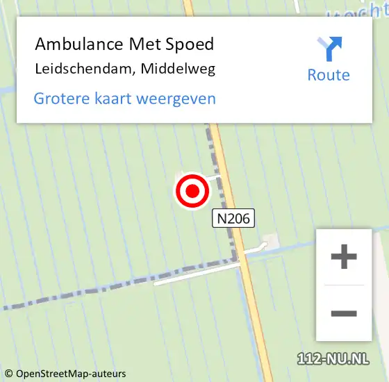 Locatie op kaart van de 112 melding: Ambulance Met Spoed Naar Leidschendam, Middelweg op 28 november 2022 03:49