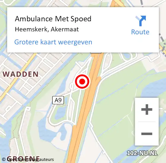 Locatie op kaart van de 112 melding: Ambulance Met Spoed Naar Heemskerk, Akermaat op 28 november 2022 05:41