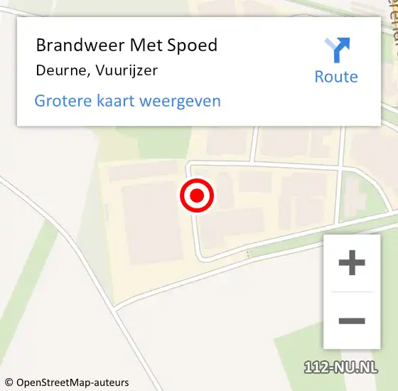 Locatie op kaart van de 112 melding: Brandweer Met Spoed Naar Deurne, Vuurijzer op 28 november 2022 09:27