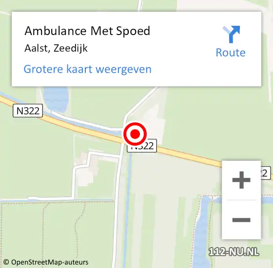 Locatie op kaart van de 112 melding: Ambulance Met Spoed Naar Aalst, Zeedijk op 28 november 2022 13:13