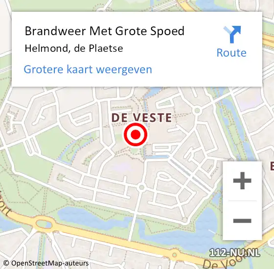 Locatie op kaart van de 112 melding: Brandweer Met Grote Spoed Naar Helmond, de Plaetse op 28 november 2022 13:18