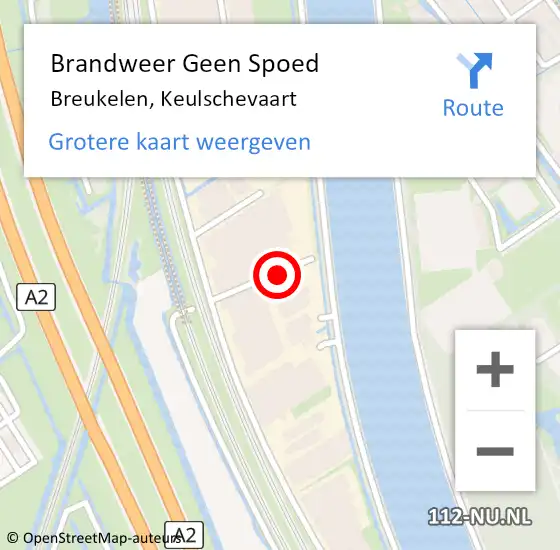 Locatie op kaart van de 112 melding: Brandweer Geen Spoed Naar Breukelen, Keulschevaart op 28 november 2022 16:58