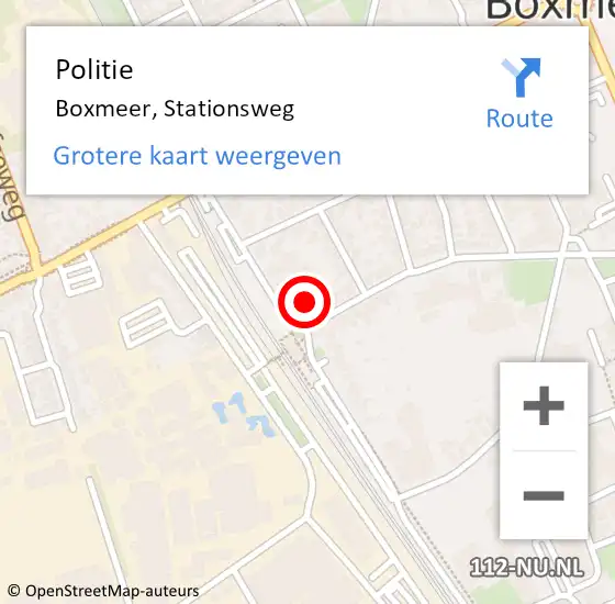 Locatie op kaart van de 112 melding: Politie Boxmeer, Stationsweg op 28 november 2022 19:12