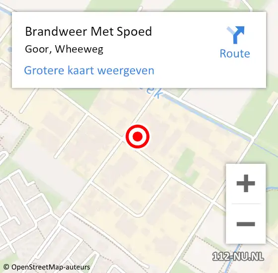 Locatie op kaart van de 112 melding: Brandweer Met Spoed Naar Goor, Wheeweg op 28 november 2022 22:44