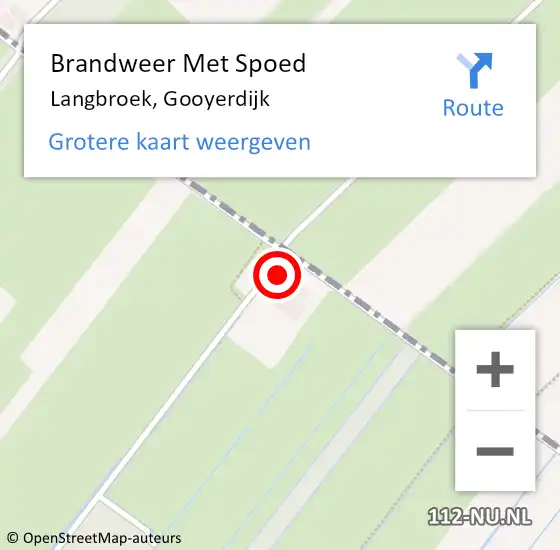 Locatie op kaart van de 112 melding: Brandweer Met Spoed Naar Langbroek, Gooyerdijk op 29 november 2022 01:03