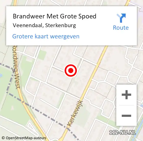 Locatie op kaart van de 112 melding: Brandweer Met Grote Spoed Naar Veenendaal, Sterkenburg op 29 november 2022 14:44