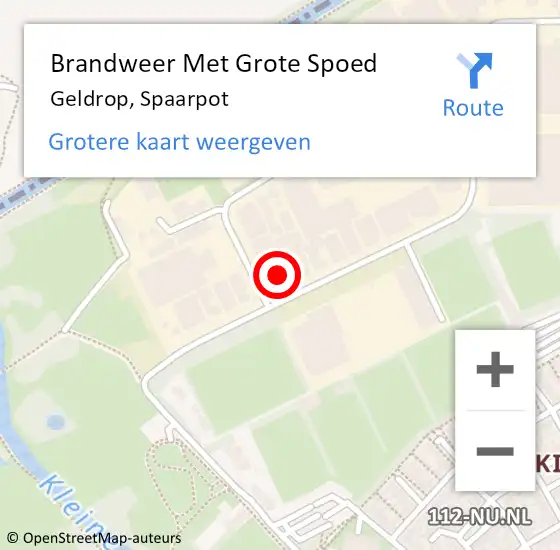 Locatie op kaart van de 112 melding: Brandweer Met Grote Spoed Naar Geldrop, Spaarpot op 29 november 2022 22:08