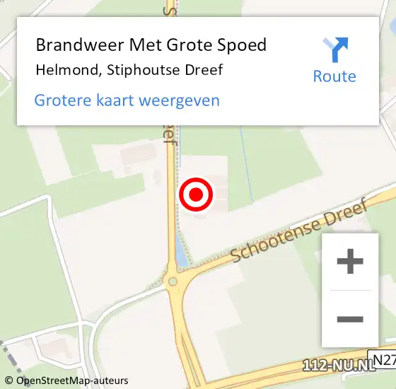 Locatie op kaart van de 112 melding: Brandweer Met Grote Spoed Naar Helmond, Stiphoutse Dreef op 29 november 2022 22:46