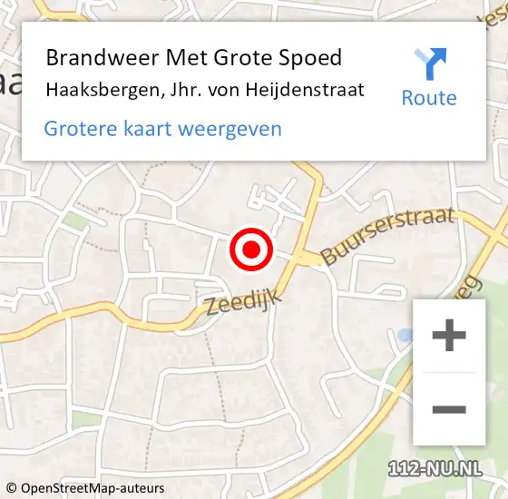 Locatie op kaart van de 112 melding: Brandweer Met Grote Spoed Naar Haaksbergen, Jhr. von Heijdenstraat op 6 augustus 2014 17:37