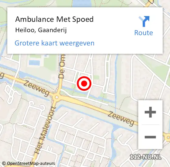 Locatie op kaart van de 112 melding: Ambulance Met Spoed Naar Heiloo, Gaanderij op 30 november 2022 07:16